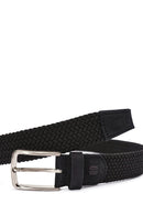 Men's Black Braided Leather Belt | Derimod