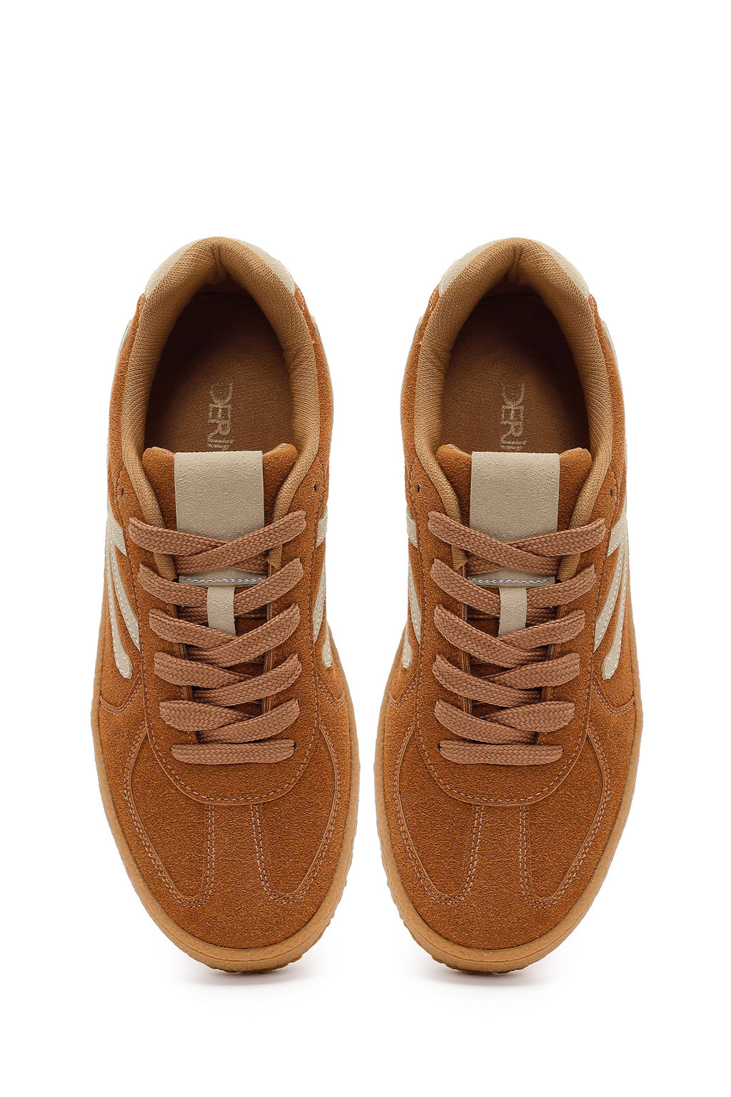 Kadın Taba Bağcıklı Kalın Tabanlı Sneaker