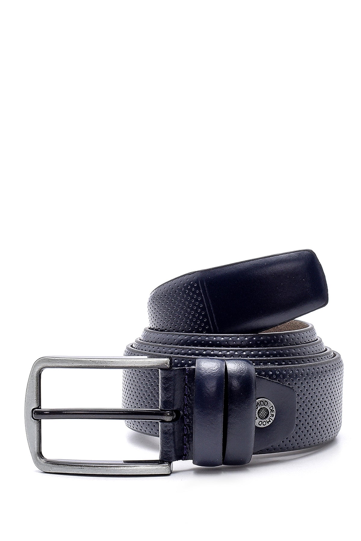 Men's Navy Blue Leather Belt 000A2D1200818 | Derimod