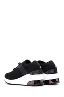 Women's Black Thick Soled Sneaker | Derimod