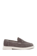 Women's Mink Suede Leather Masculine Loafer | Derimod