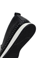 Women's Black Thick Soled Leather Comfort Loafer | Derimod