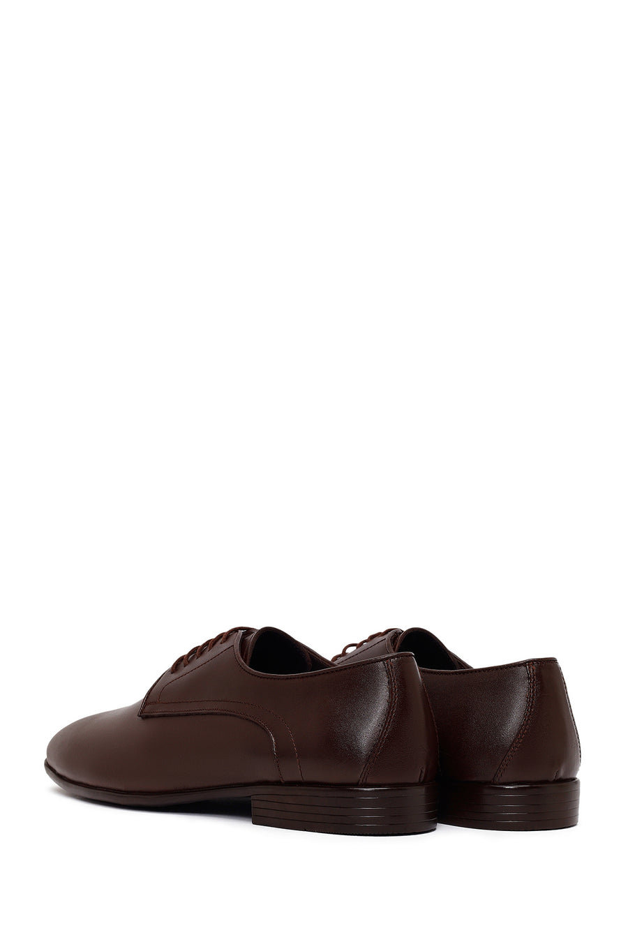 Male Brown Lace-Up Leather Classic Shoes