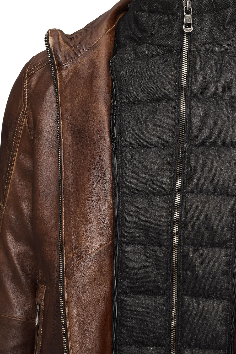 Mbappe Men's Brown Leather Jacket