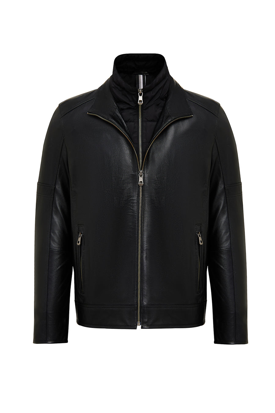 Mbappe Men's Black Leather Jacket