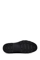 Men's Black Thick-Soled Leather Casual Shoes | Derimod