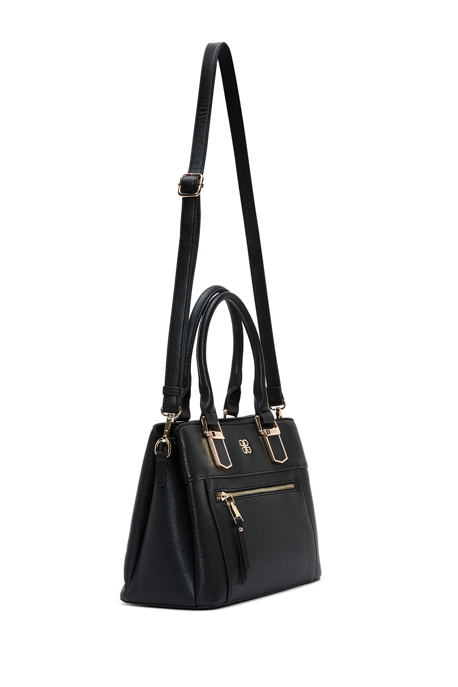 Women's Black Long Strap Classic Handbag