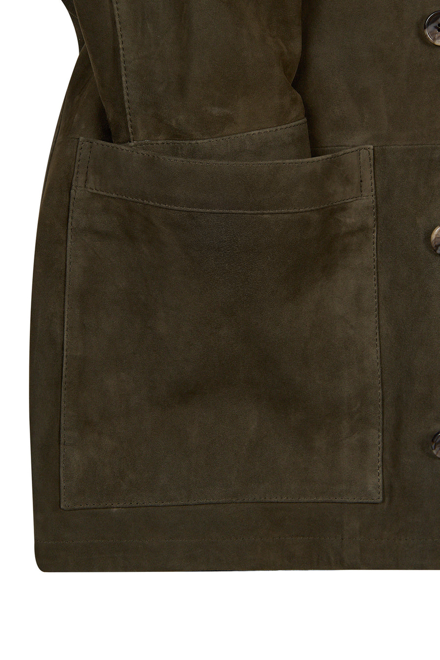 Ruiz Male Green Suede Leather Jacket