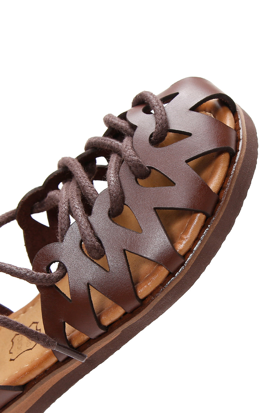 Women's Brown Ankle-Strap Leather Bodrum Sandals