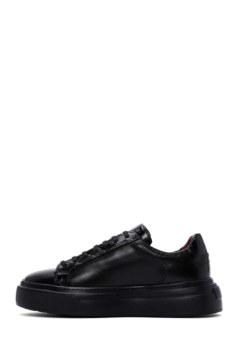 Men's Black Leather Sneaker