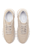 Women's Leather Suede Sneaker | Derimod