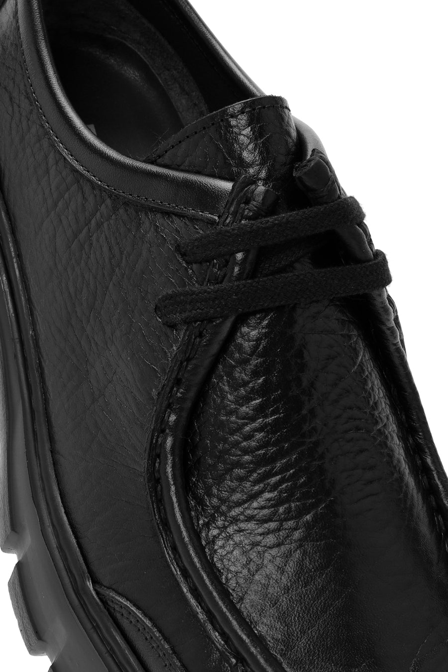 Men's Black Lace-up Leather Casual Shoes