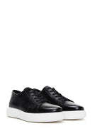 Men's Black Leather Thick Soled Sneaker | Derimod