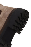 Male Beige Thick-Soled Suede Chelsea Boots | Derimod