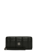 Women's Black Quilted Wallet | Derimod