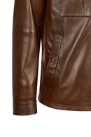 Fabian Male Brown Leather Jacket | Derimod