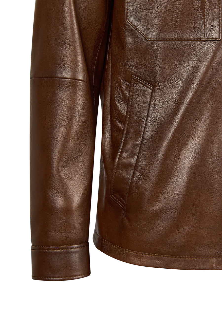 Fabian Male Brown Leather Jacket