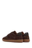 Woman Brown Lace-Up Suede Leather Sneaker | Derimod