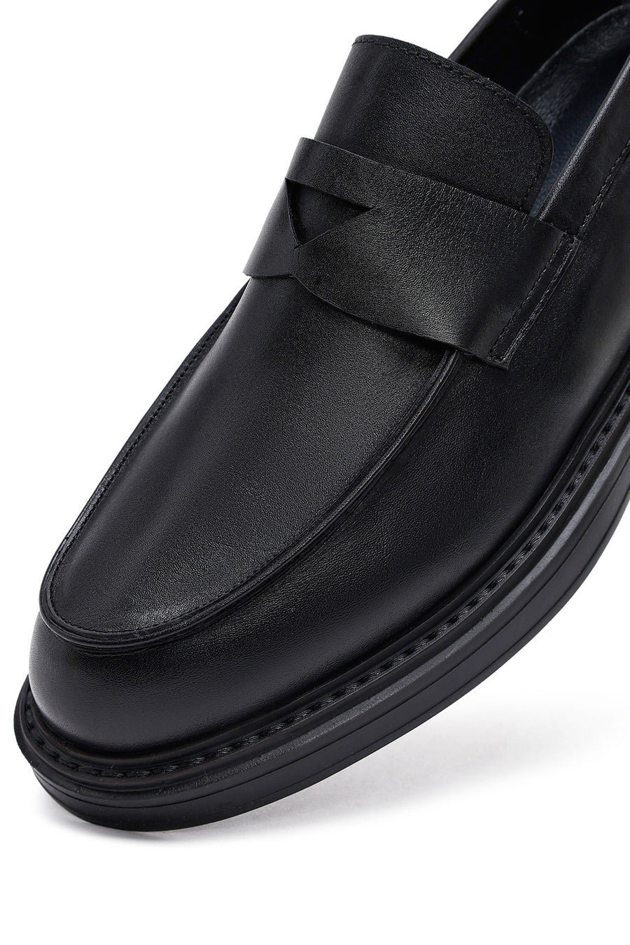Erkek Siyah Deri Casual Loafer