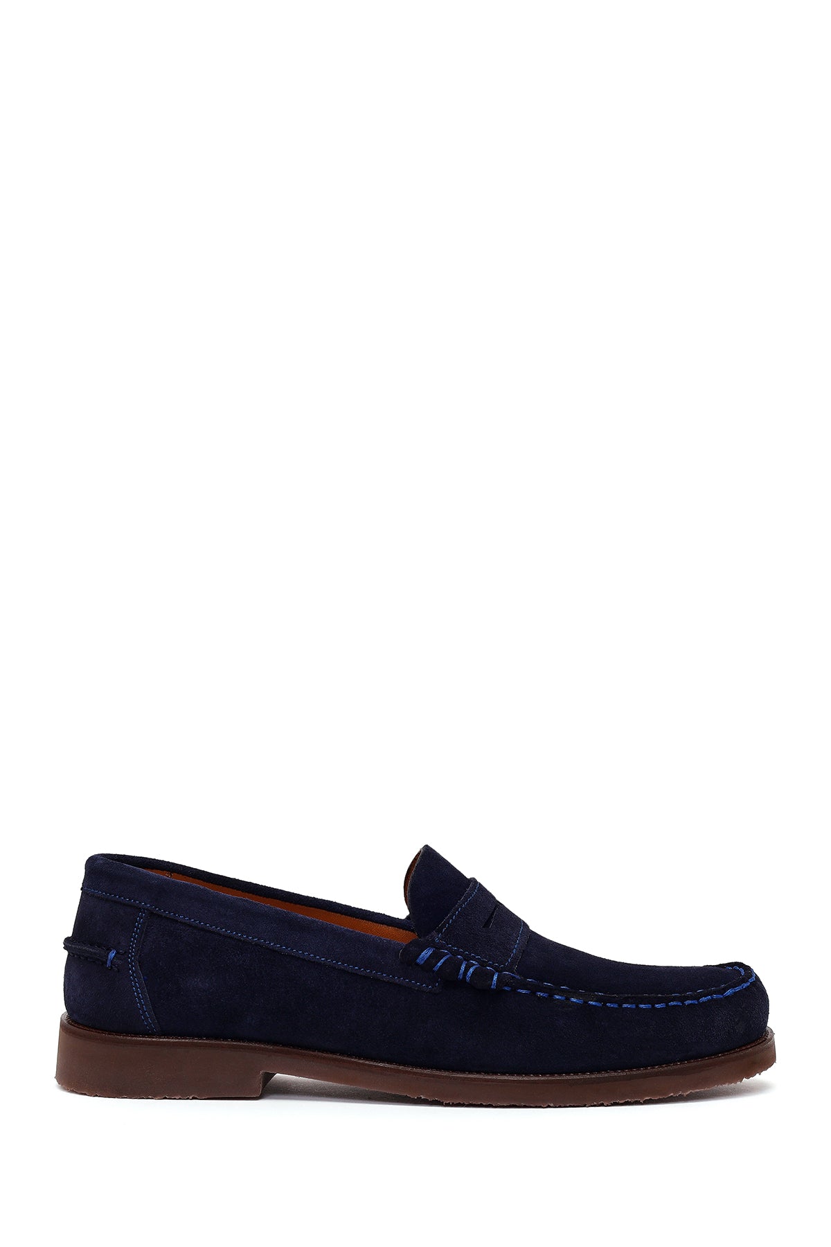 Erkek Lacivert Süet Deri Casual Loafer 26SFD603310 | Derimod