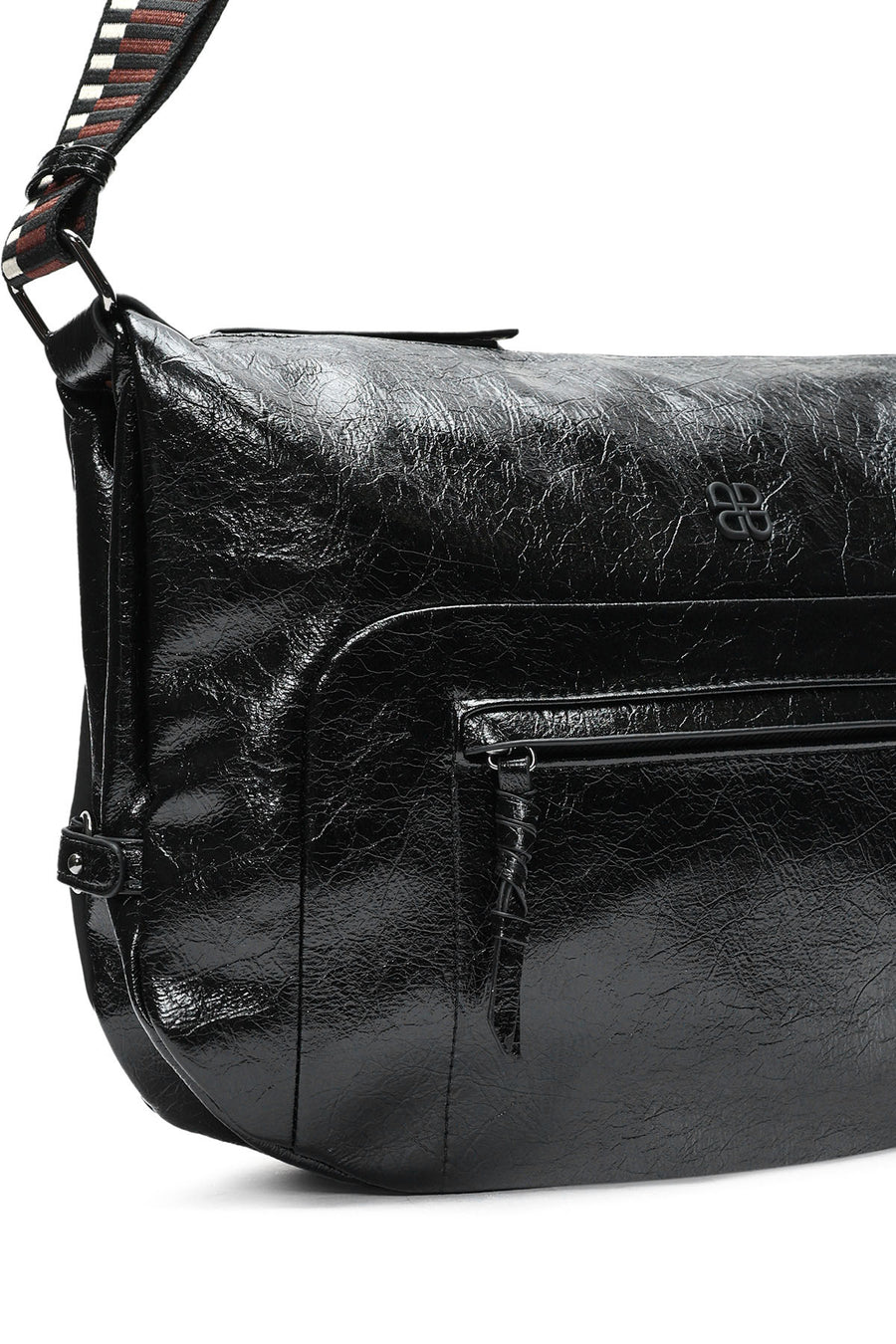 Women's Black Long Strap Shoulder Bag
