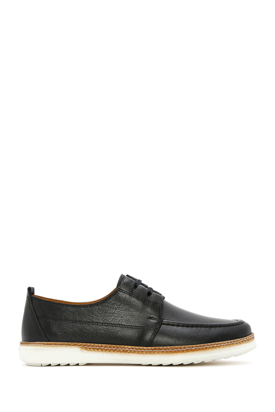 Men's Black Lace-up Leather Casual Shoes 26SFD674218 | Derimod