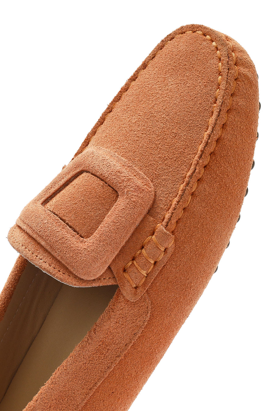 Women's Orange Suede Leather Loafer