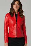 Latoya Women's Leather Jacket | Derimod