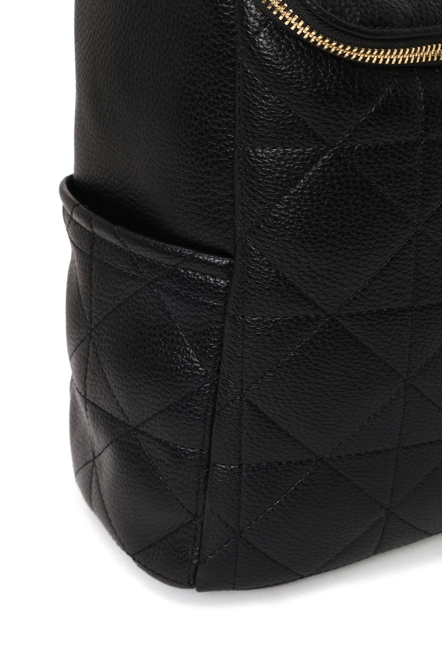 Woman Black Patterned Backpack