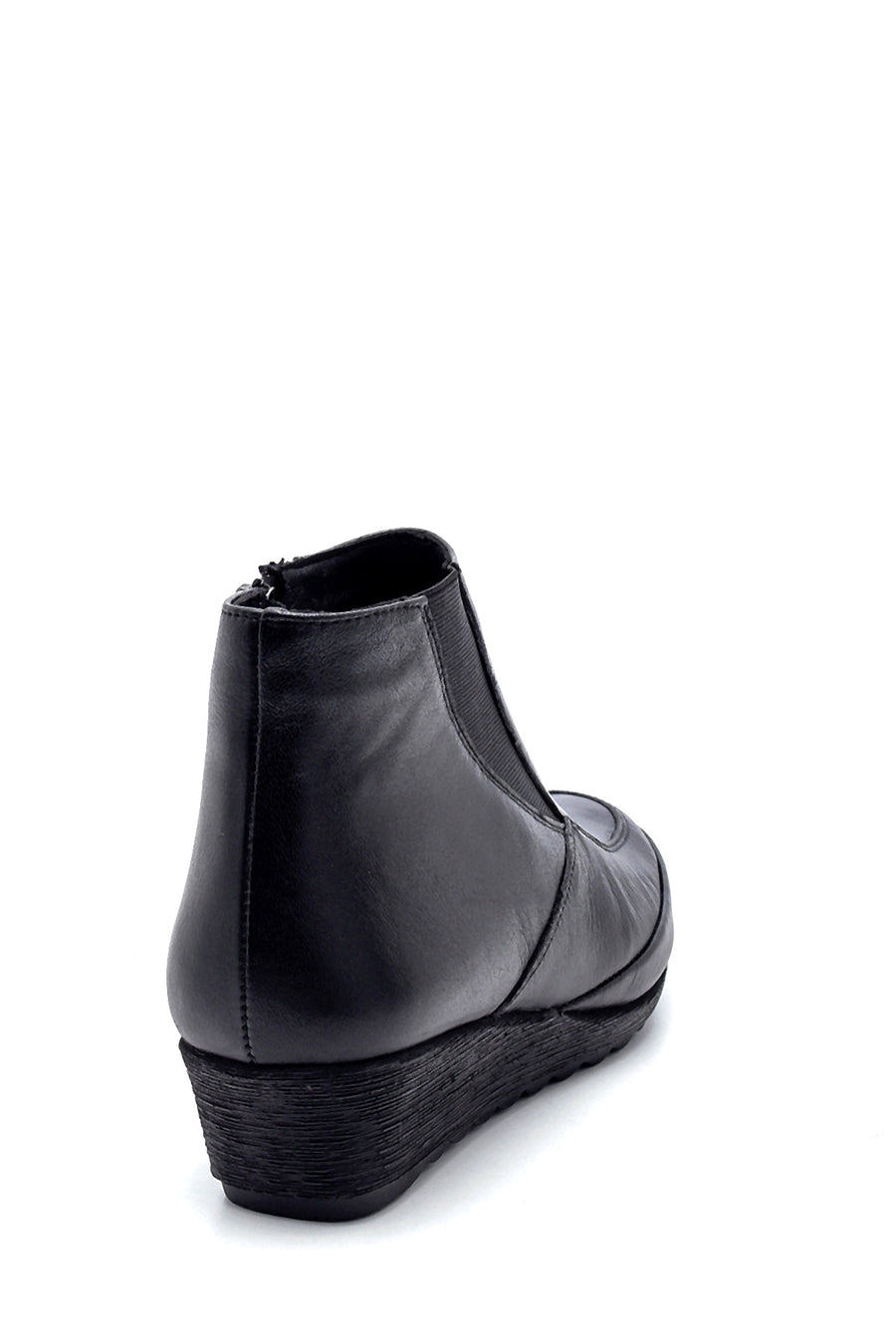 Women's Leather Wedge Heeled Boots