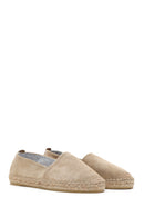 Women's Gray Suede Leather Espadrille | Derimod