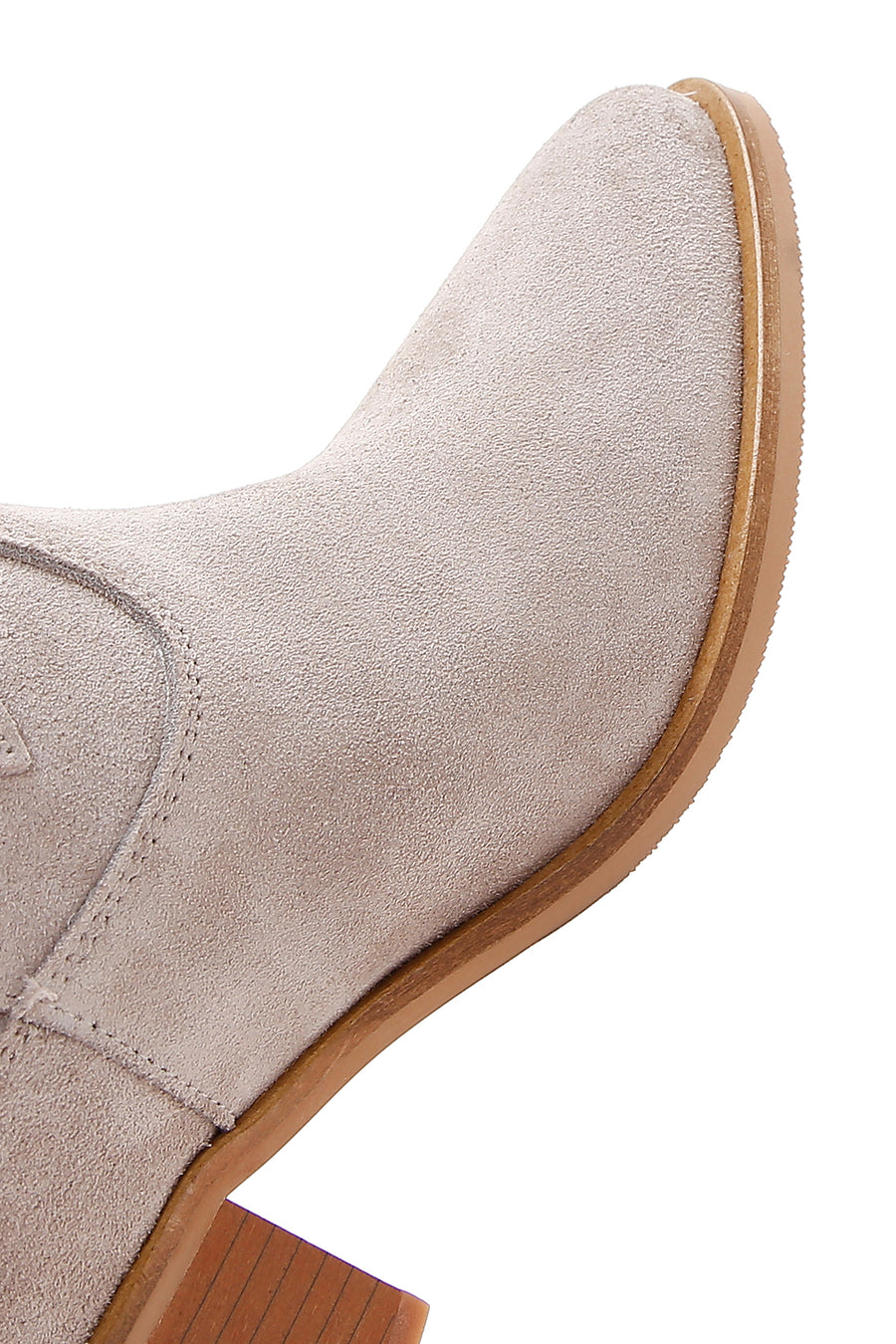 Women's Gray Suede Leather Heeled Cowboy Boots
