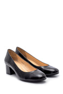 Women's Leather Thick Heeled Shoes | Derimod