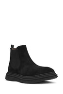 Men's Black Suede Leather Chelsea Boots | Derimod