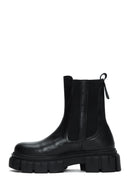 Women's Black Leather Chelsea Boots | Derimod