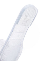 Women's Silver Transparent Jelly Slippers | Derimod