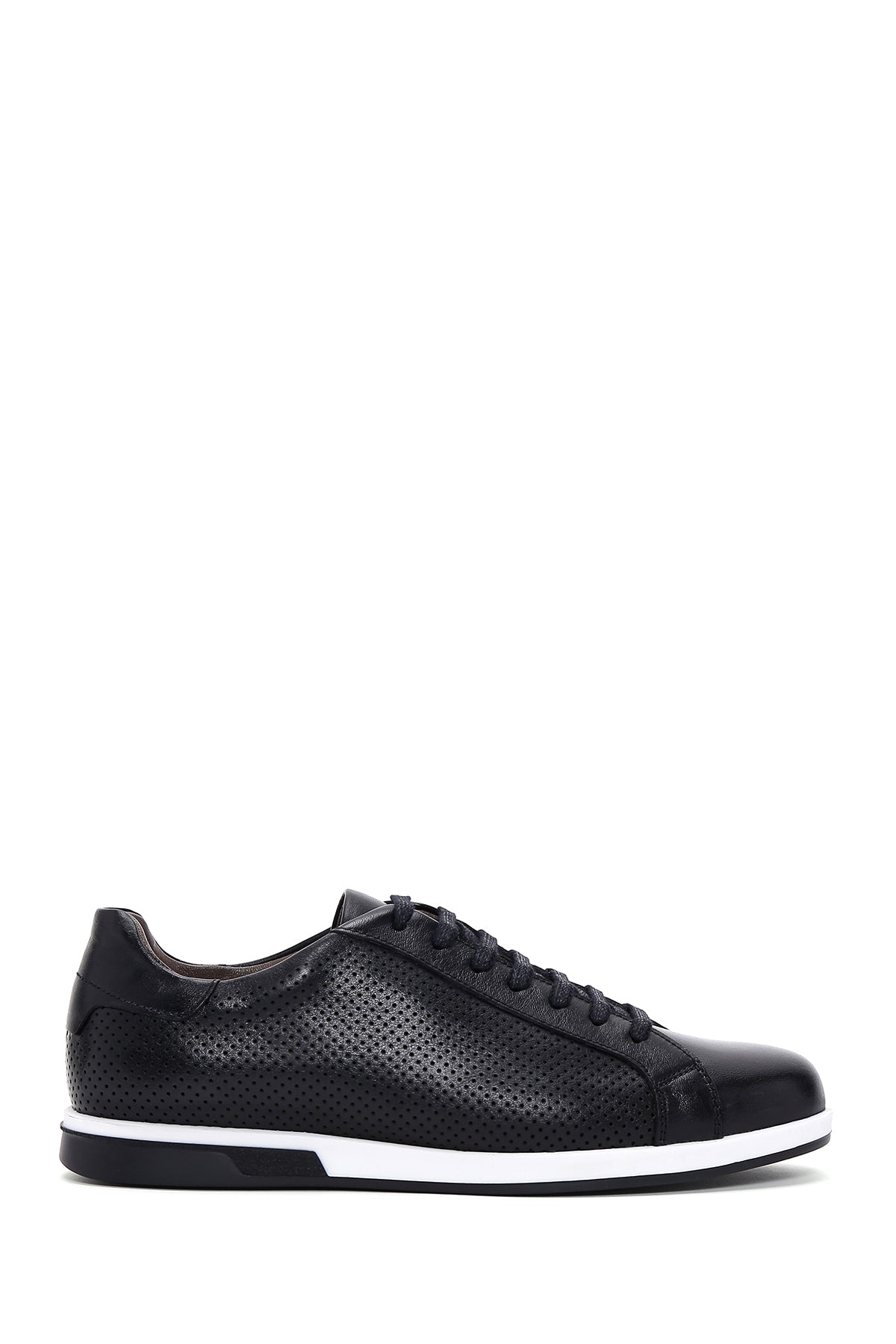 Men's Black Leather Printed Sneaker 23SFD603014 | Derimod