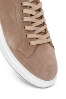 Erkek Bej Bağcıklı Süet Deri Sneaker | Derimod