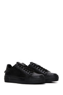 Women's Black Leather Sneaker | Derimod