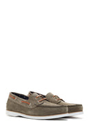 Men's Khaki Suede Leather Casual Shoes | Derimod