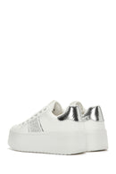 Women's White Thick Soled Stone Sneaker | Derimod