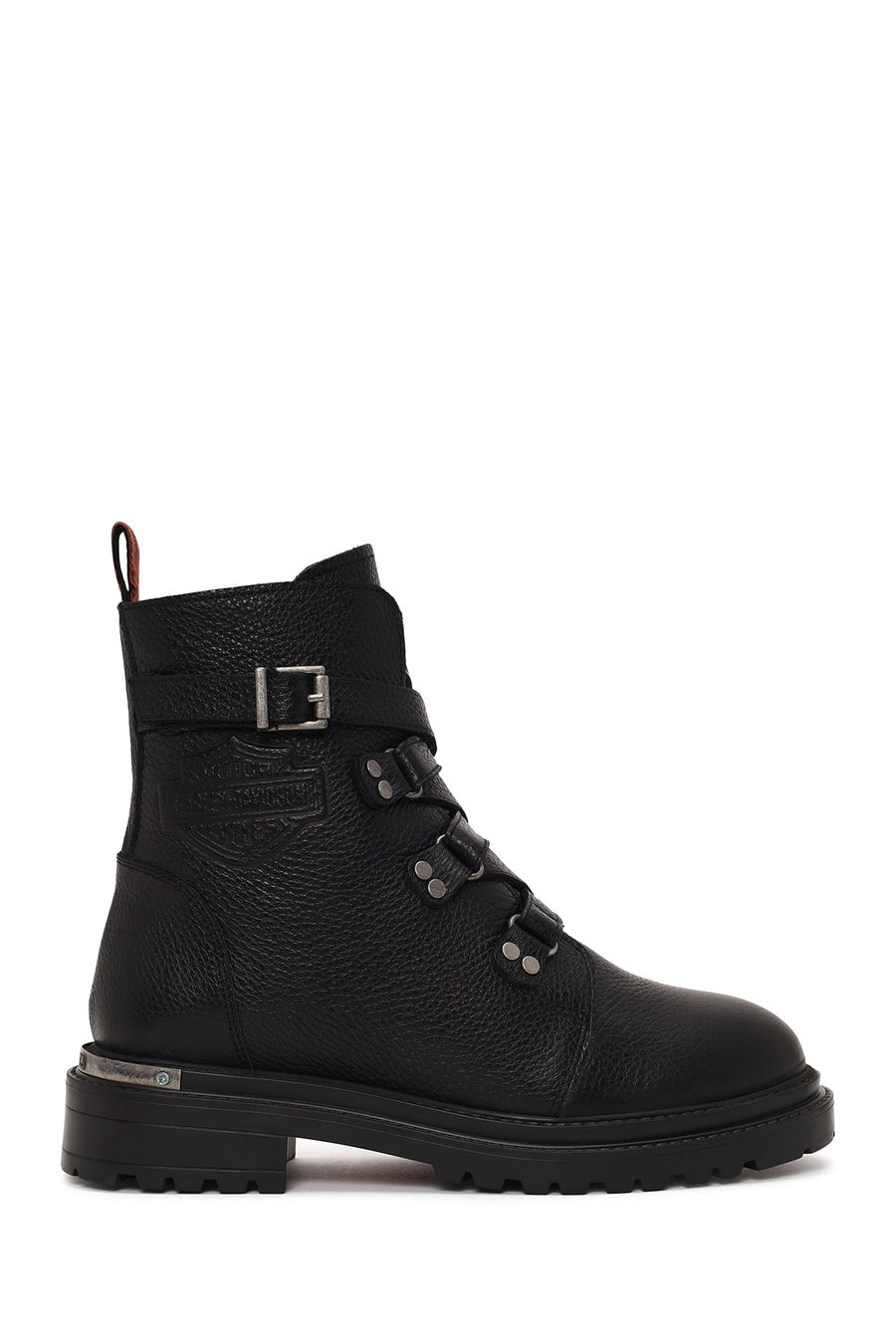Harley Davidson Woman Black Camiel Zip Closure Leather Boots 026Z100030 | Derimod
