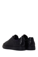 Erkek Siyah Bağcıklı Deri Sneaker | Derimod