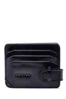 Men's Black Leather Card Holder | Derimod