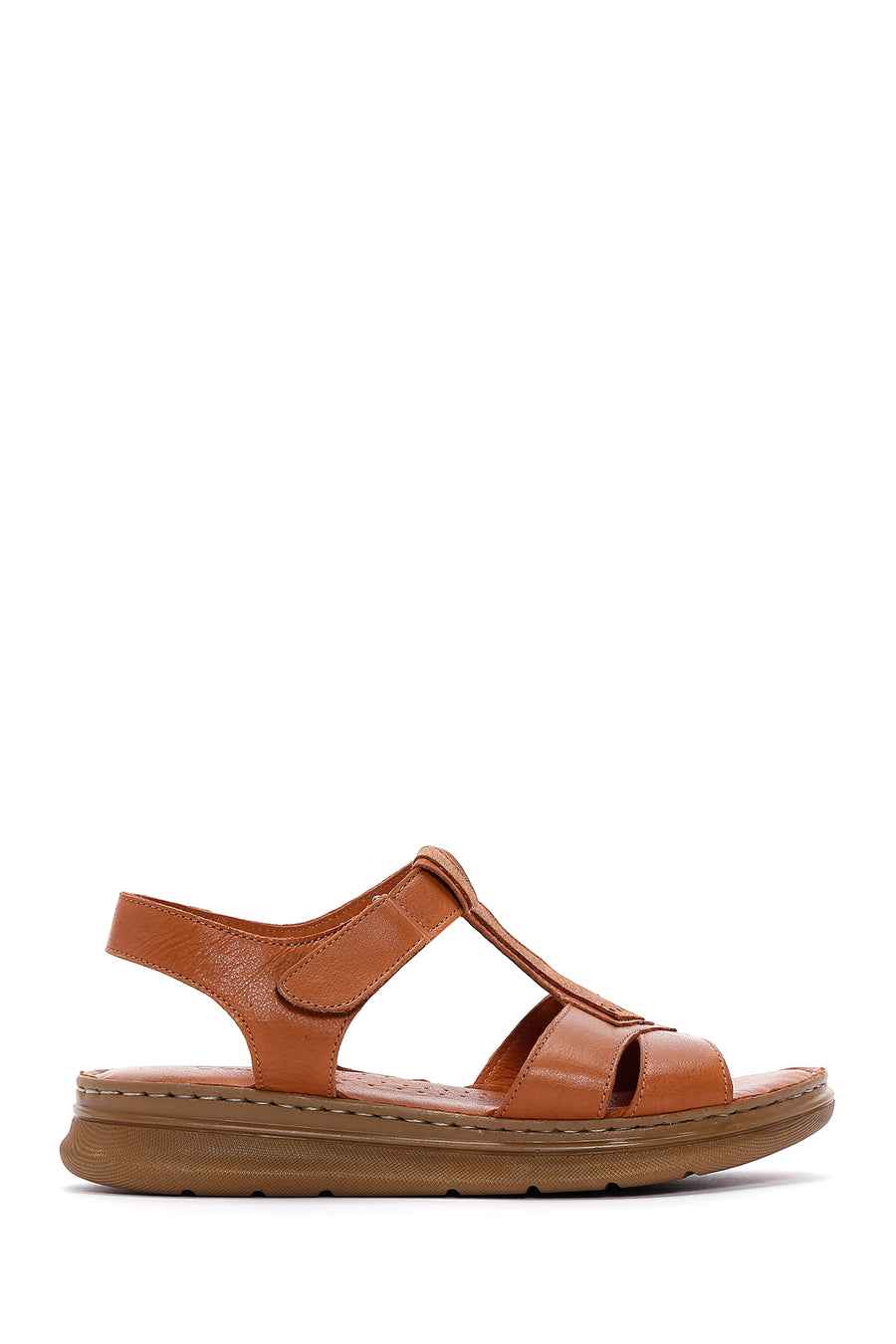 Kadın Taba Deri Comfort Sandalet 23SFD300518 | Derimod
