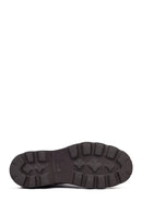 Men's Brown Zippered Thick Sole Leather Boat | Derimod