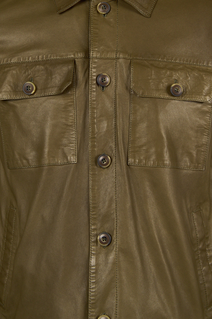 Modric Male Green Leather Jacket