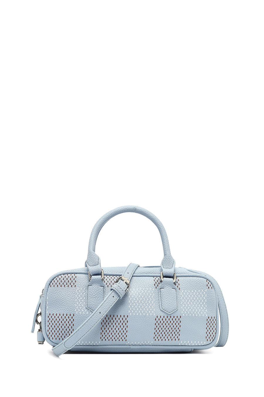 Women's Blue Long Strap Patterned Shoulder Bag 25SBD2503FT | Derimod