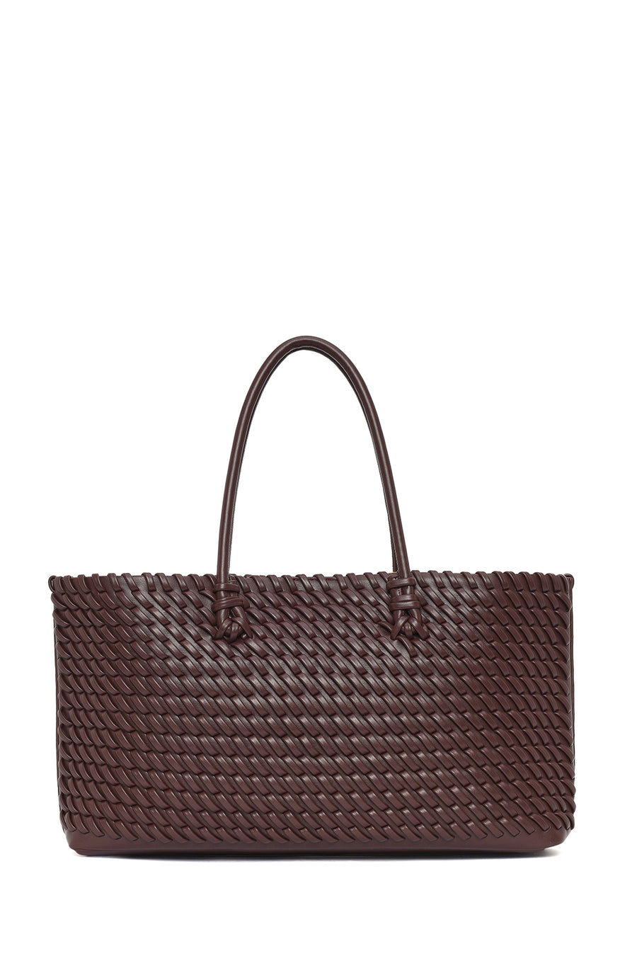 Women's Brown Braided Charm Shoulder Bag
