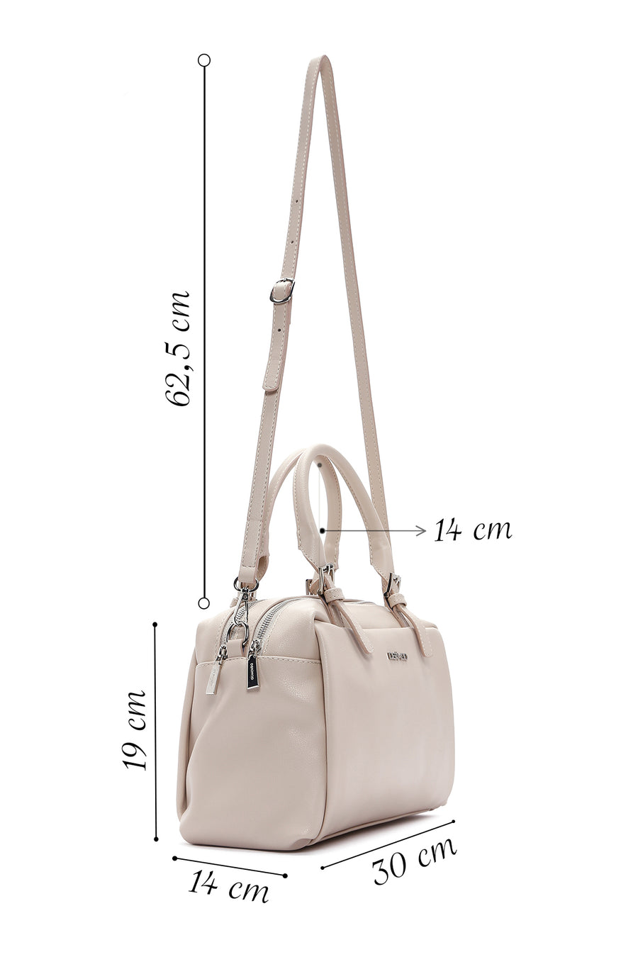 Women's Beige Long Strap Shoulder Bag